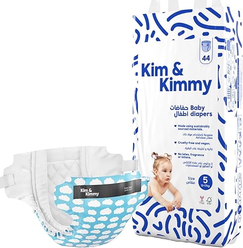 Miniatura 26 de Kim & Kimmy Pañales ecológicos, recién nacidos, hasta 11 libras, 32 pañales – Protección contra fugas de 12 horas, sin erupciones, hipoalergénicos –