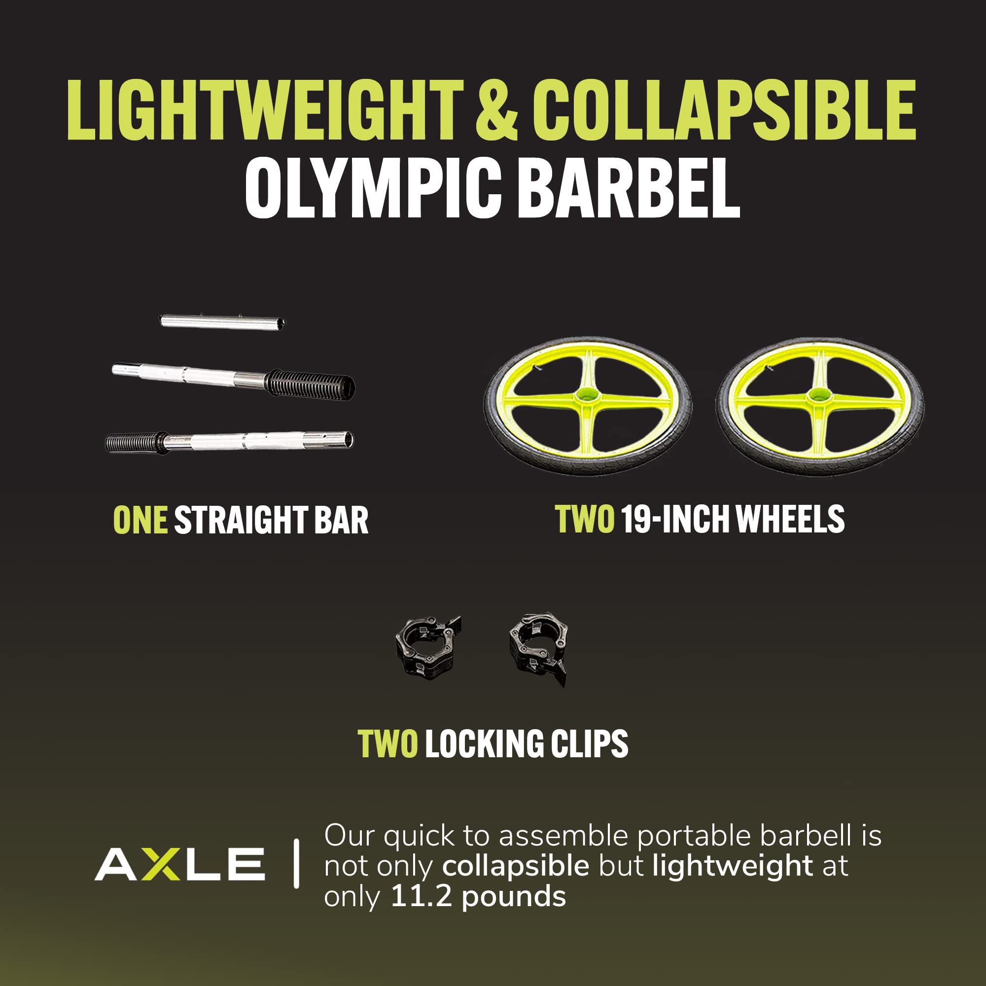 AXLE Home Gym Workout Barbells - Barbell Weight Set for Strength Training product thumbnail 7