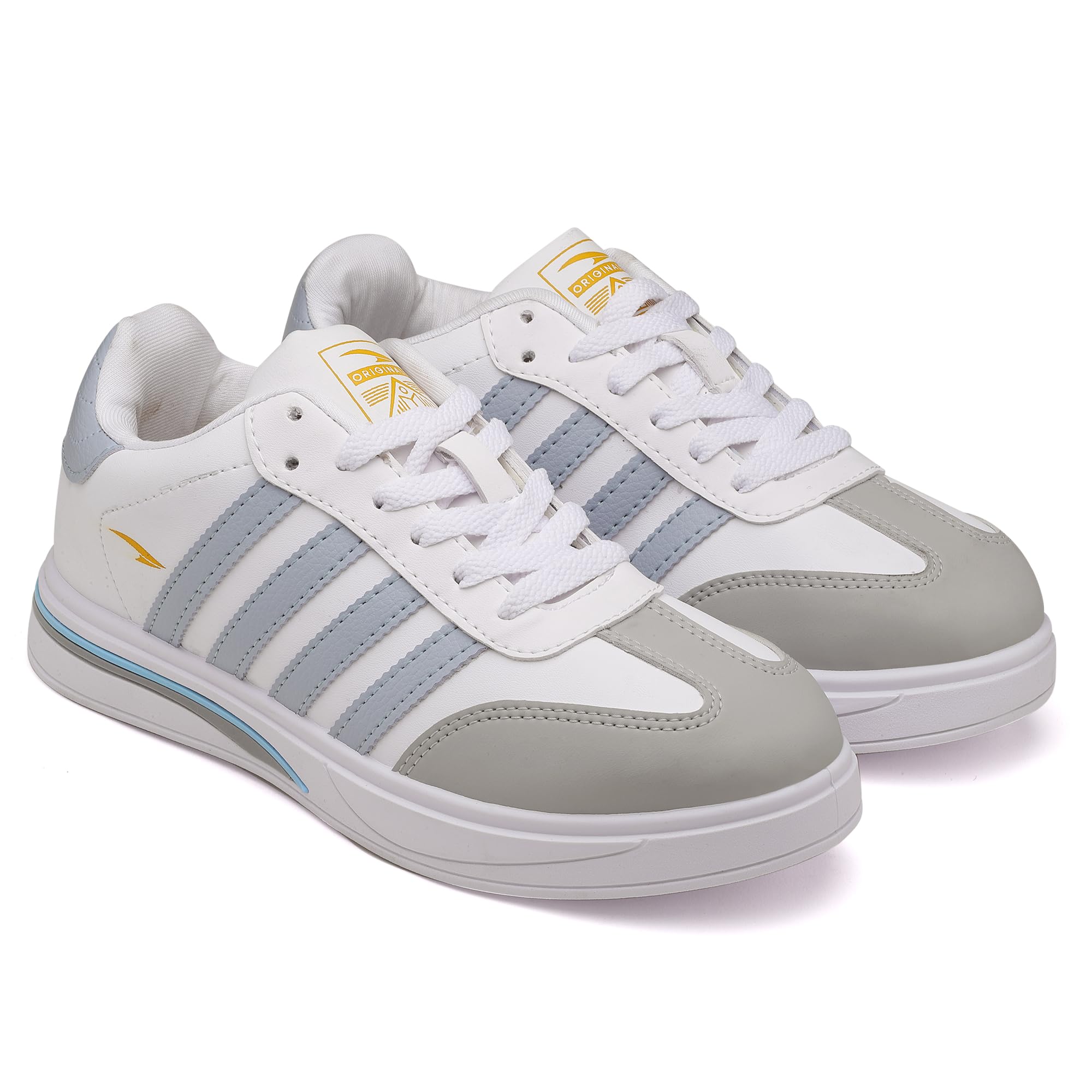 ASIAN Mens White Casual Sneaker Shoes with Synthetic Upper Lightweight Comfortable Mid Top Sneaker Shoes for Mens & Boys Sydney-04 (B0D3C46MWD) Amazon Price History, Amazon Price Tracker