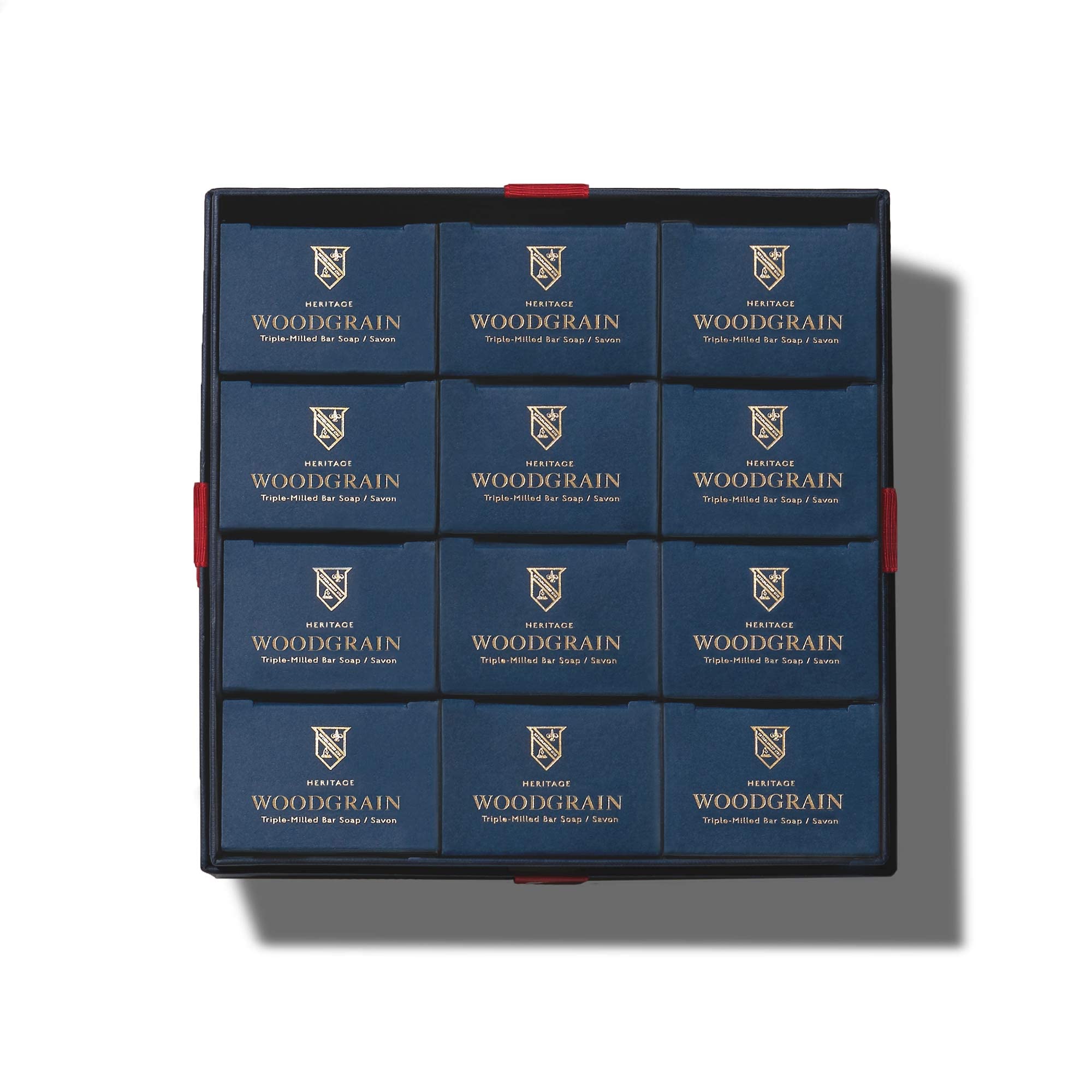 Caswell-Massey Woodgrain Sandalwood Natural Bar Soap Gift Set - Moisturizing Triple-Milled Body Soap for Men - Plant-Based with Essential Oils for