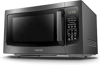 TOSHIBA Countertop Microwave Oven with Smart Sensor, 1.6 Cu.ft, 1200W, Black Stainless Steel