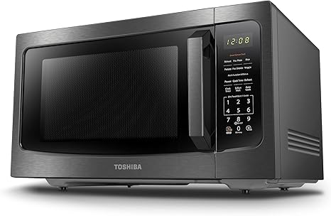 TOSHIBA ML-EM45P(BS) Countertop Microwave Oven with Smart Sensor and 13.6"