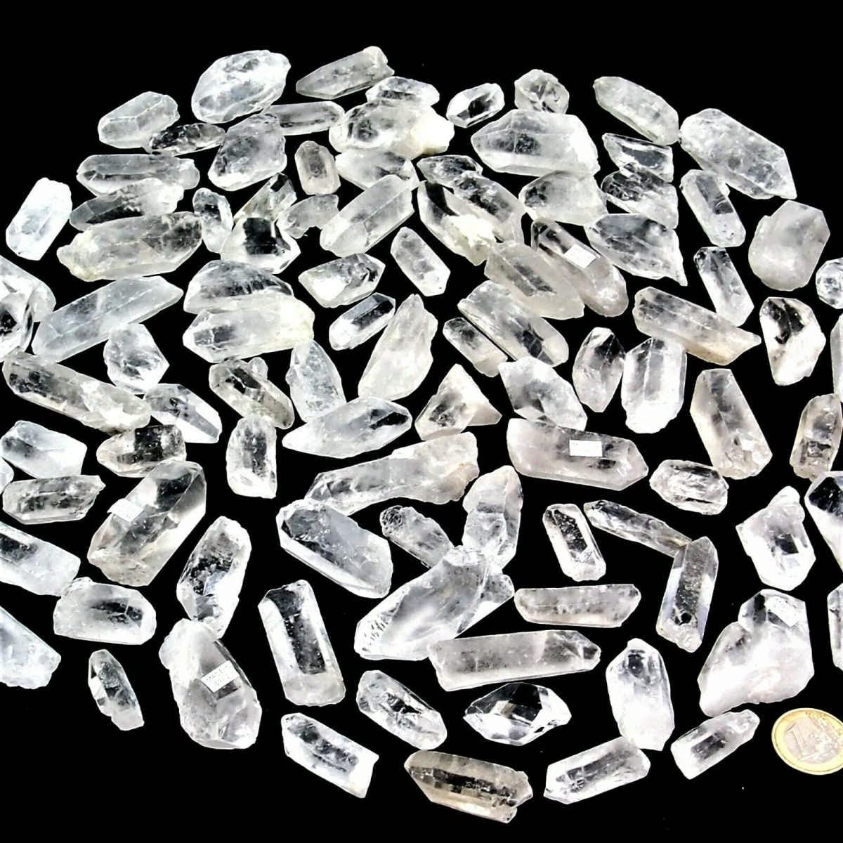 Bergkristall Spitzen Länge ca. 30 – 60 mm Edelsteine Heilsteine Wassersteine Glückssteine - Schätze der Natur (Packung Nr. 5 mit 5 Kg)