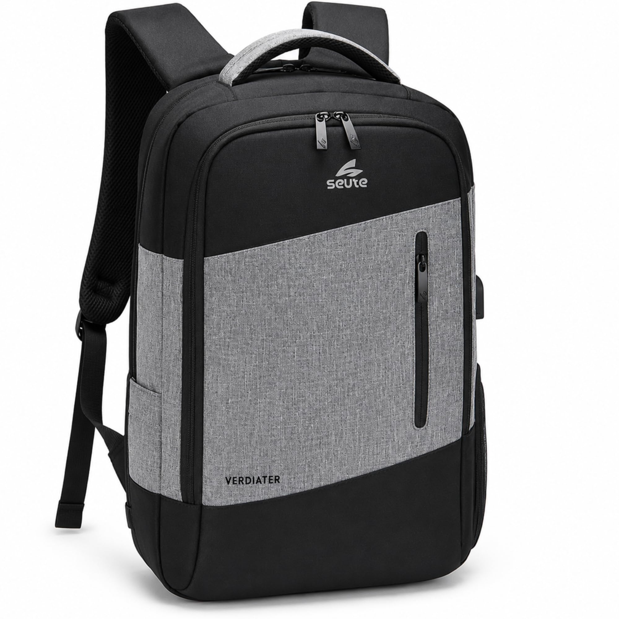 Verdiater 4.0 Shockproof 15.6 Inch laptop backpack for men With USB charging, 30L Laptop Bag for Men Office Use With Shoe Compartments For Men & Women, College and office Bag (Grey)-image-41