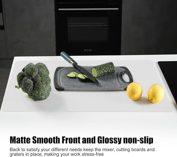 KitchenRaku Tappetino in silicone extra grande, antiscivolo, antiaderente, resistente al calore, riutilizzabile, per alimenti, lavabile in lavastoviglie (Trasparente, 40x30cm) - 5