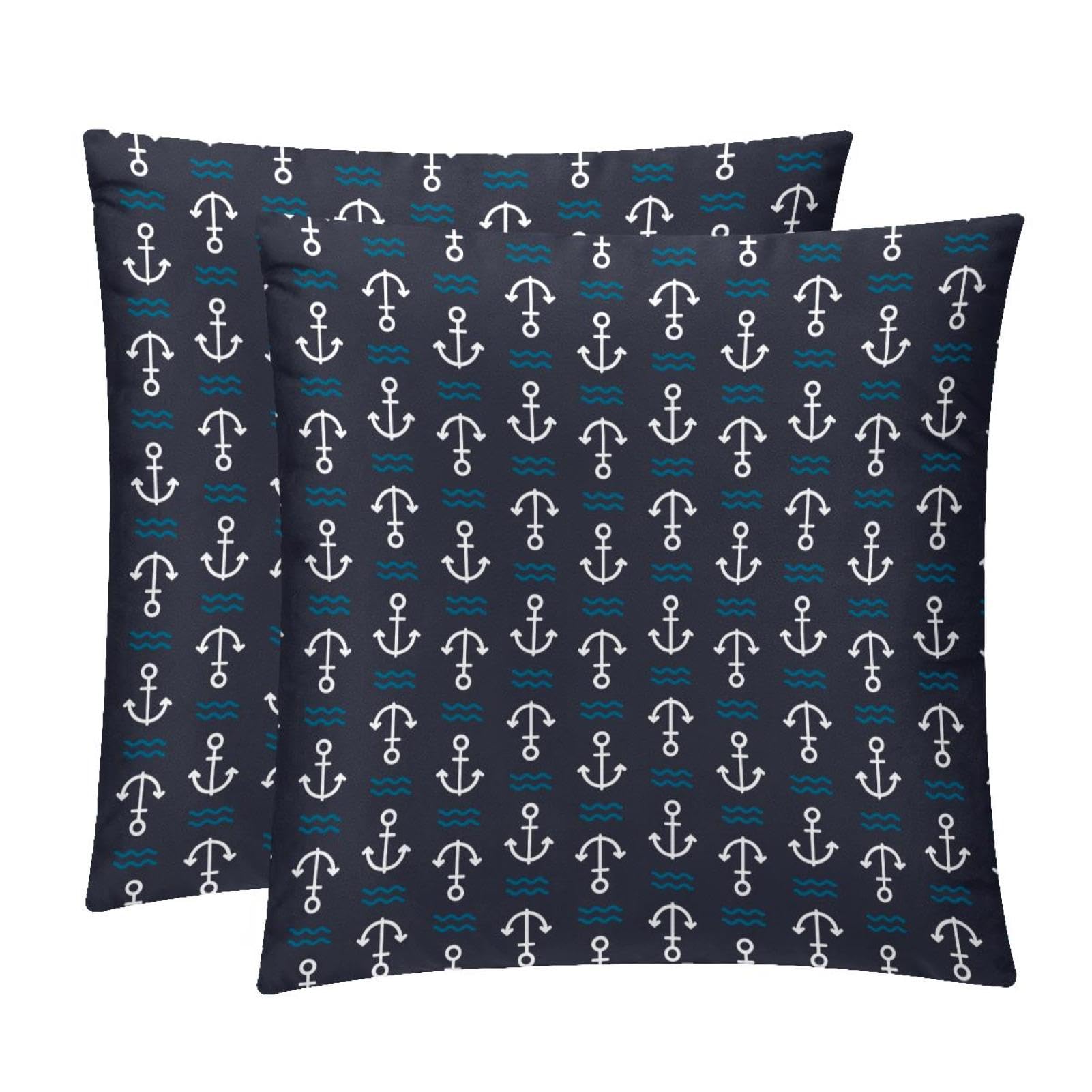 TDGKPZ Sailing Throw Pillow Covers 2 Pack Pillowcases Soft Cozy Pillow Cases For Couch Bed Sofa 40x40cm