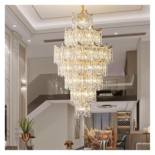 Duplex Villa Living Room Large Chandelier High Ceiling Light Luxury