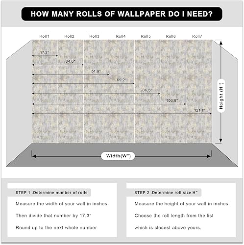 Miniatura 9 de Simon&Siff Papel tapiz texturizado envejecido, papel tapiz metálico industrial de 17.3 pulgadas x 19.68 pies, papel tapiz no tejido grisdorado para