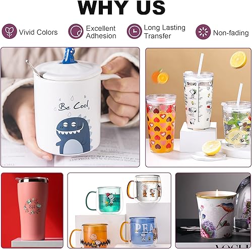 Miniatura 4 de 20 hojas de papel adhesivo de chorro de tinta transparente, 8.5 x 11 pulgadas, papel de transferencia de tobogán de agua transparente imprimible