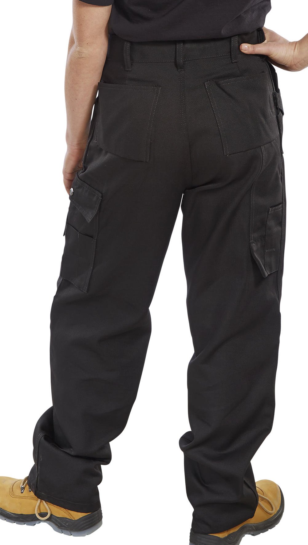 Click Premium wielofunkcyjne spodnie czarne 44