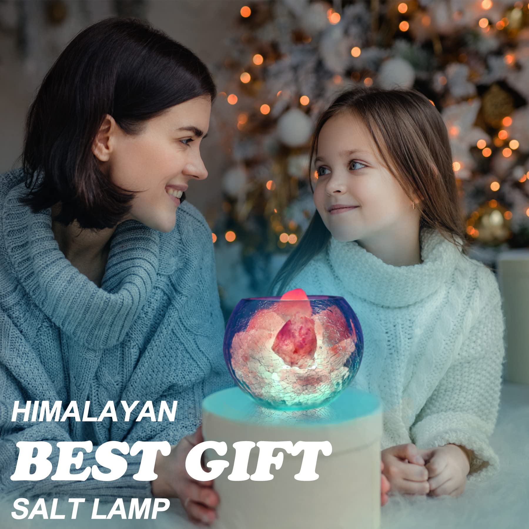 Lampe USB en sel de l'Himalaya avec télécommande, 16 couleurs d'éclairage et 4 modes de changement de couleur, utilisée comme cadeau de vacances, décoration d'intérieur, yoga, bureau