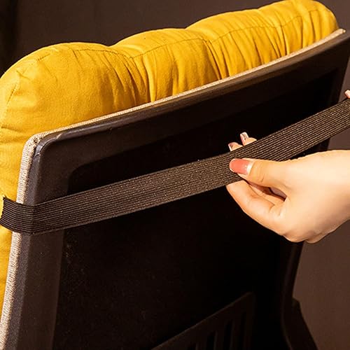 Miniatura 5 de Cojín plegable para silla mecedora, antideslizante, grueso, suave, con respaldo alto, para interiores y exteriores, cojín largo para silla larga,