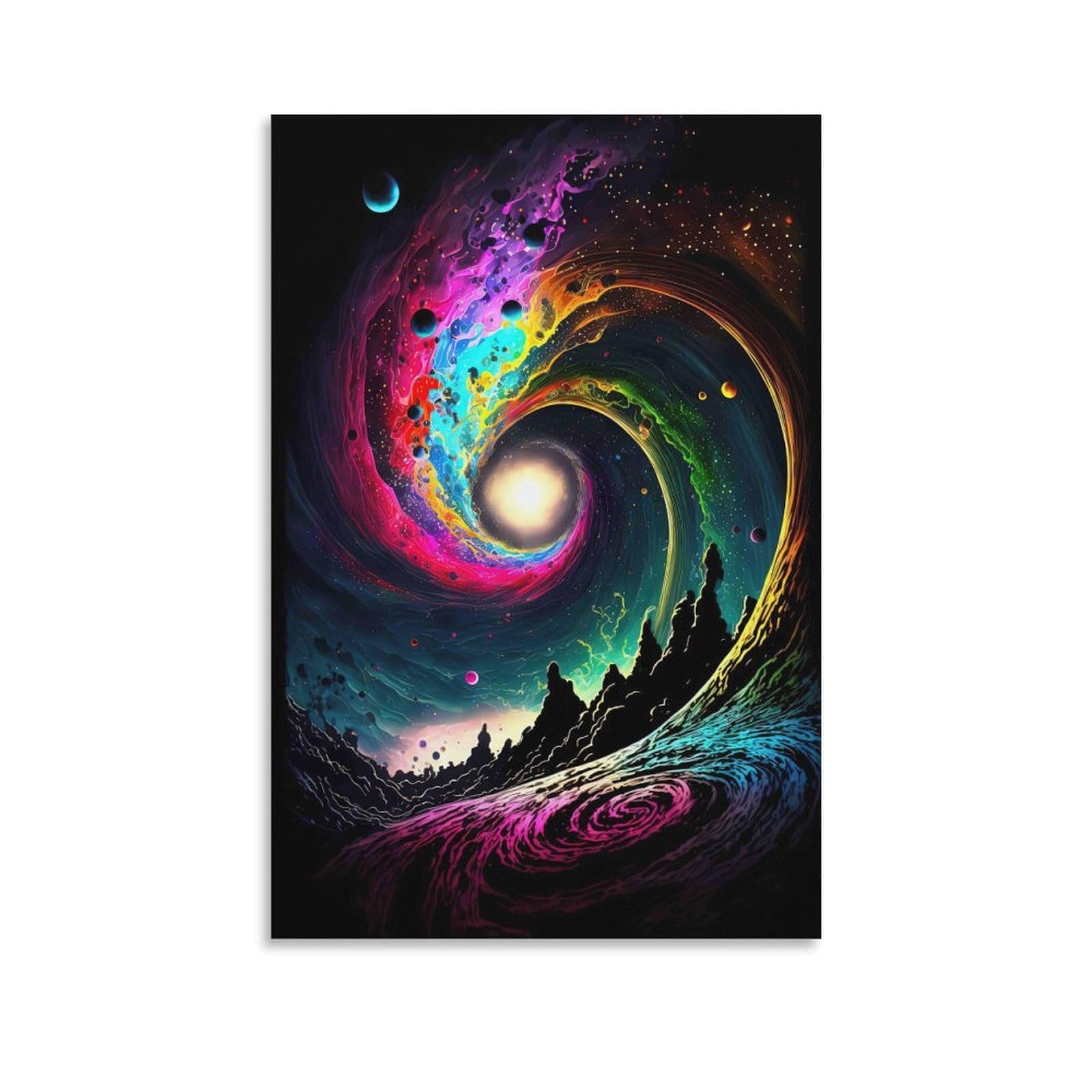 Galaxy Starry Sky 3D Printed Canvas Wall Art Cosmic Nebula Decor nan