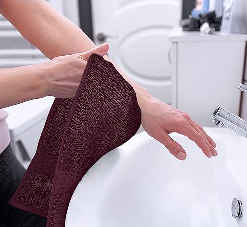 Miniatura 6 de Utopia Towels - Paquete de 6 toallas de mano prémium, 100% algodón hilado en anillo, ultrasuaves y altamente absorbentes, 18 ozm2 (600 gm2), 16 x 28