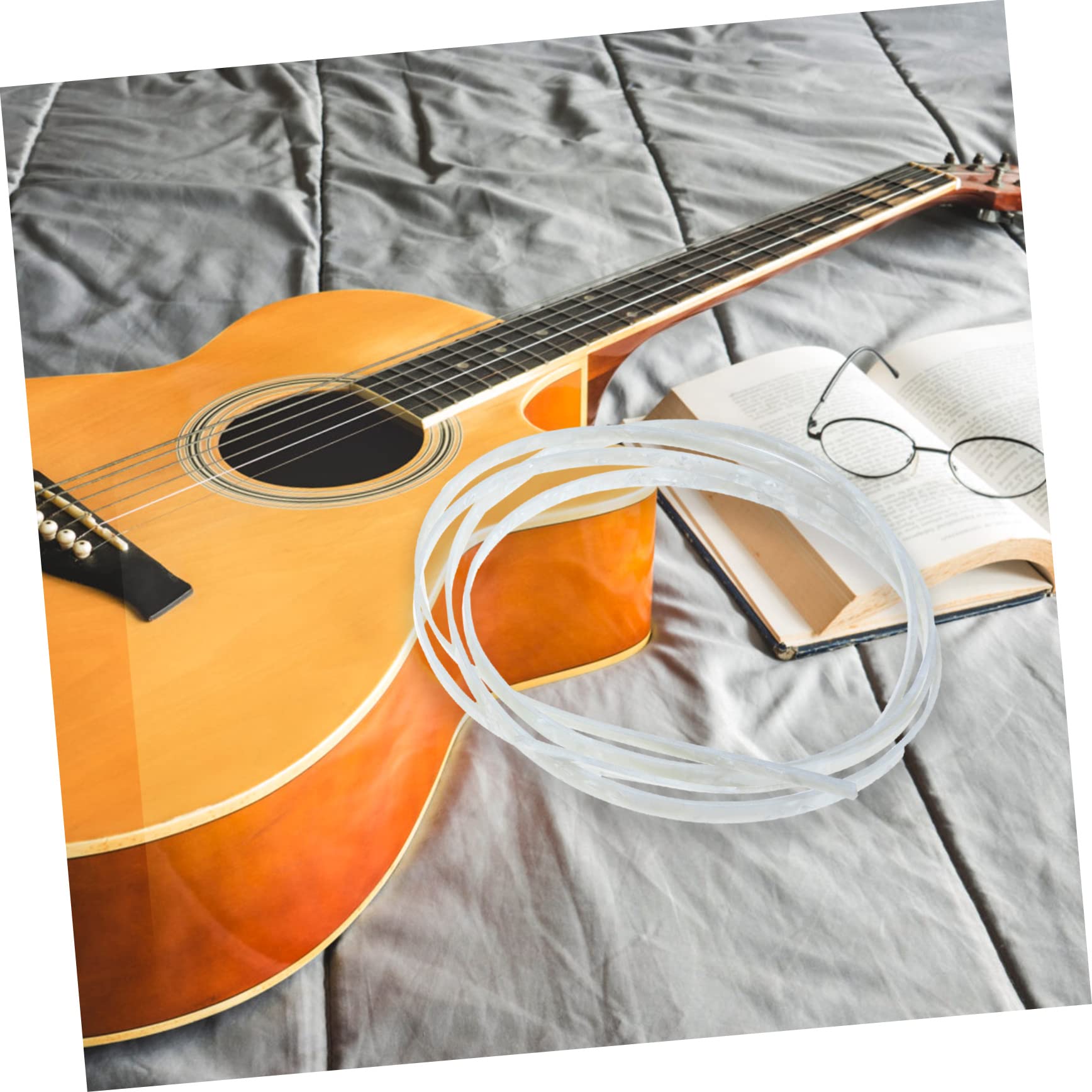 JEWEDECO 3pcs Guitar Binding Purfling Edging Strips for Decorative Guitar Plastic Strip Easy to Install