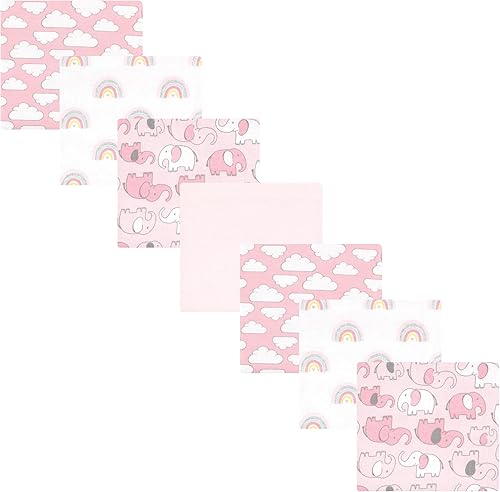 Miniatura 81 de Hudson Baby Paquete de 7 mantas receptoras unisex de franela de algodón para bebé, Dino Friends, talla única Abeja,Azul Verde Dino,Azul