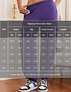 Ekouaer Jogger Pajamas Pants Baggy Lounge Pj Pant Cotton Sleep Bottoms Fall Sweatpants with Pockets for Women