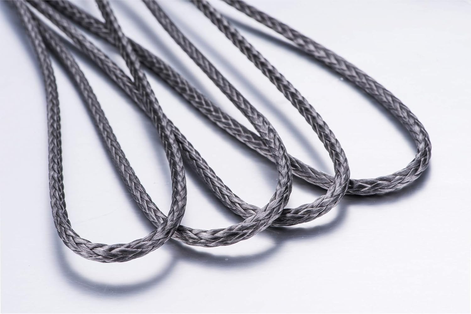 SINOKING 1/5 in × 49 ft (5mm×15m) Synthetic Winch Rope with Black Protecting Sheath, 5236lb/2380Kg, for ATV, UTV, Boat.(Gray)