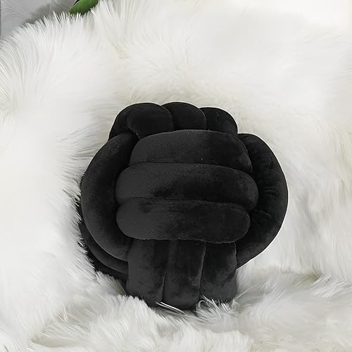 Miniatura 3 de Almohadas de nudo, cojín redondo para decoración del hogar, almohada de felpa suave, hecha a mano, decoración de habitación de niños, almohada