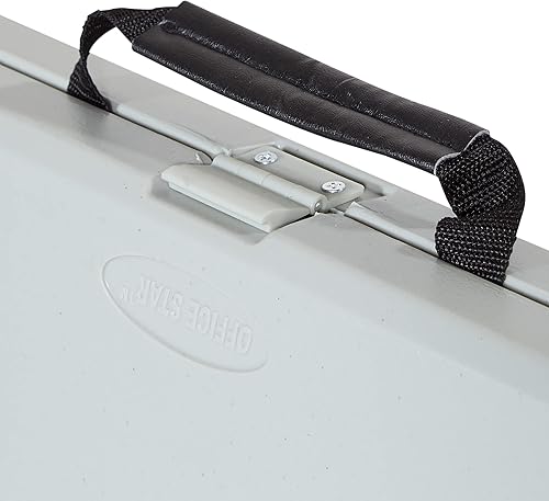 Miniatura 17 de Muebles de resina Office Star para uso en interiores o exteriores, juego de 3 piezas, 2 bancos plegables y mesa de 6 pies