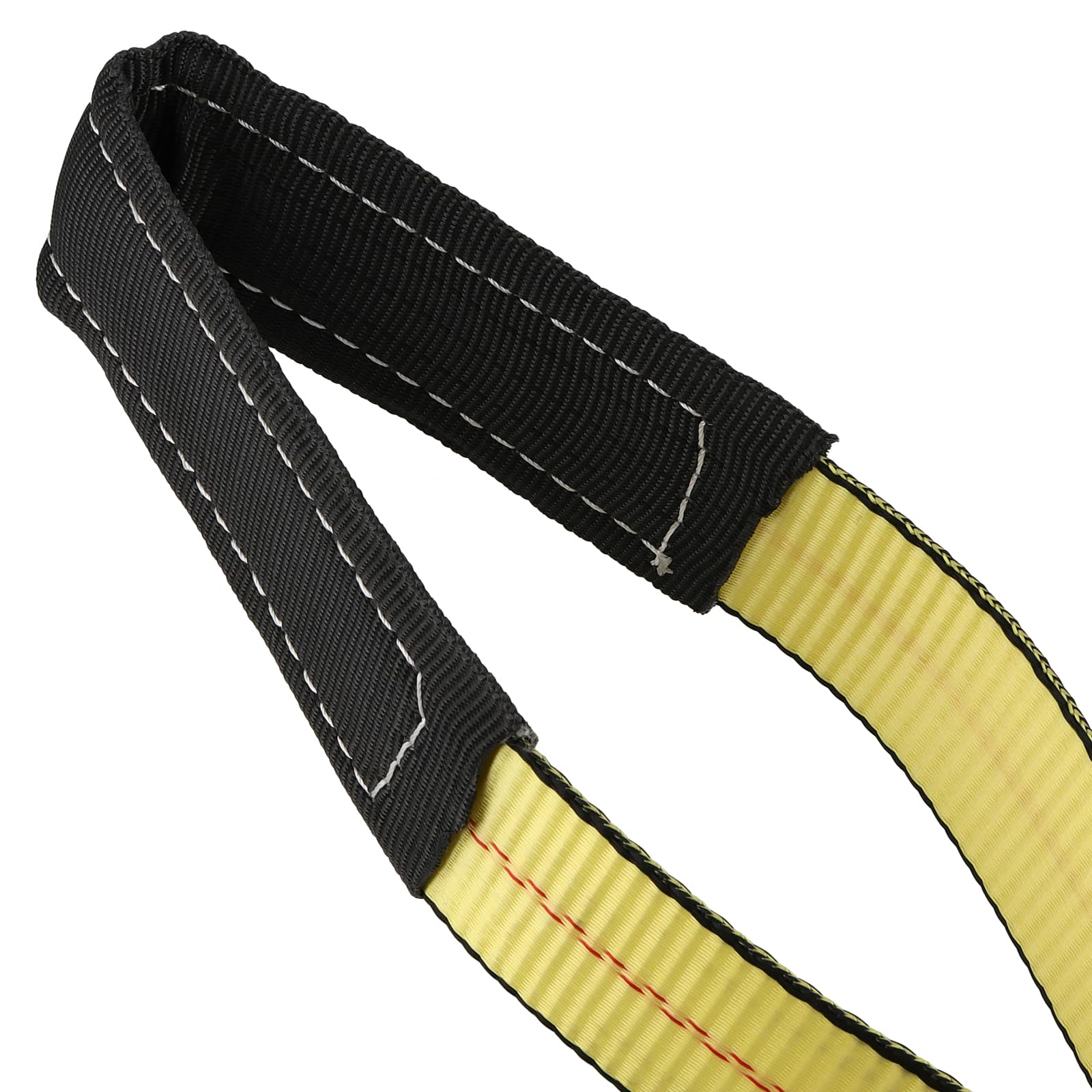 Lot de 4 sangles de levage robustes – 1,8 m x 5 cm, charge maximale de 4 263,8 kg, sangle jaune pour cargaison, sangle à boucle plate