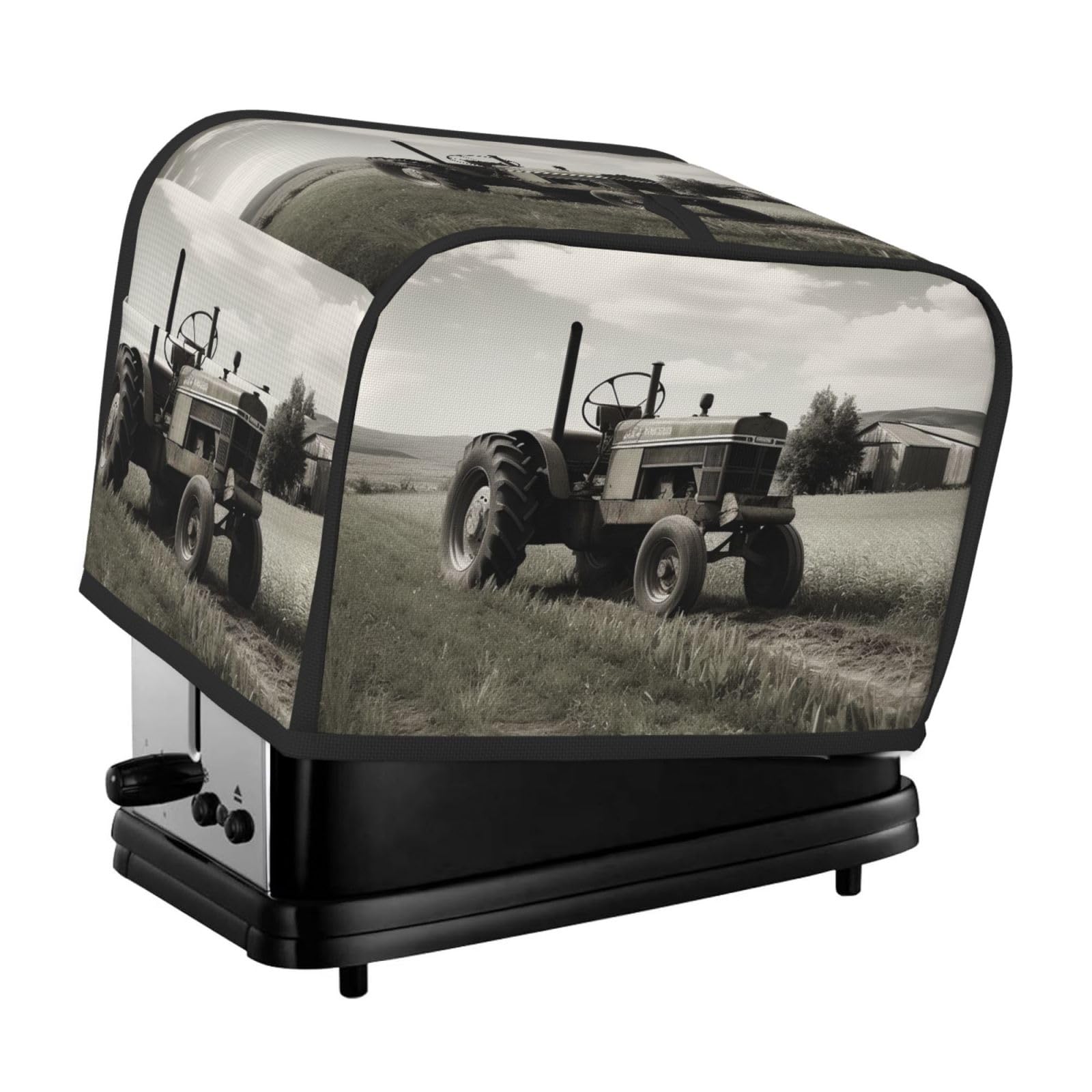 Toaster Covers 2 Slice Tractor Agriculture Tranquil Bread Machine Cover Quilted Dustproof Toaster Cover Washable Bread Maker Protective For Kitchen Small Appliance