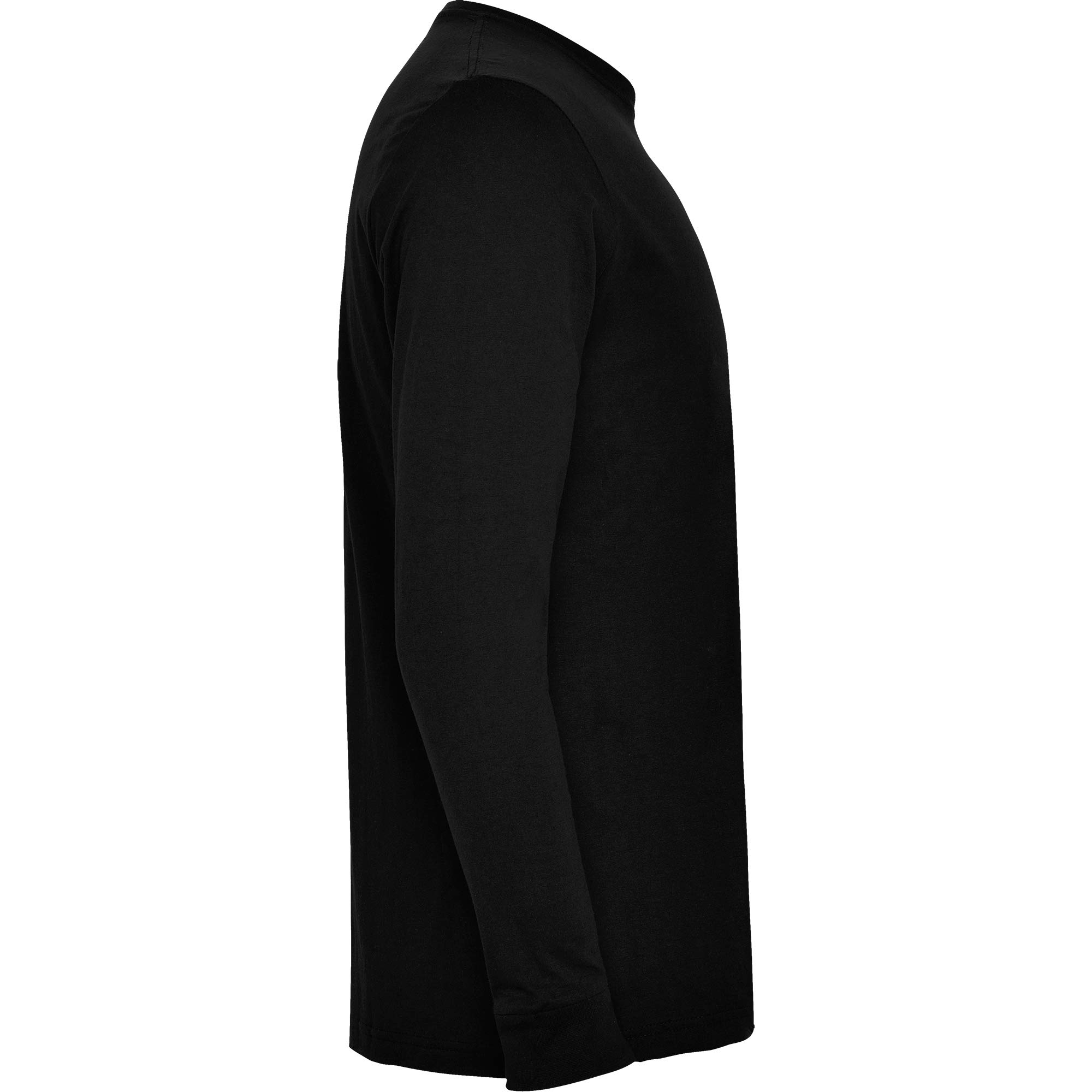 Pack 5 | Camisetas Manga Larga Hombre | 100% Algodón Punto Liso | Cuello Redondo