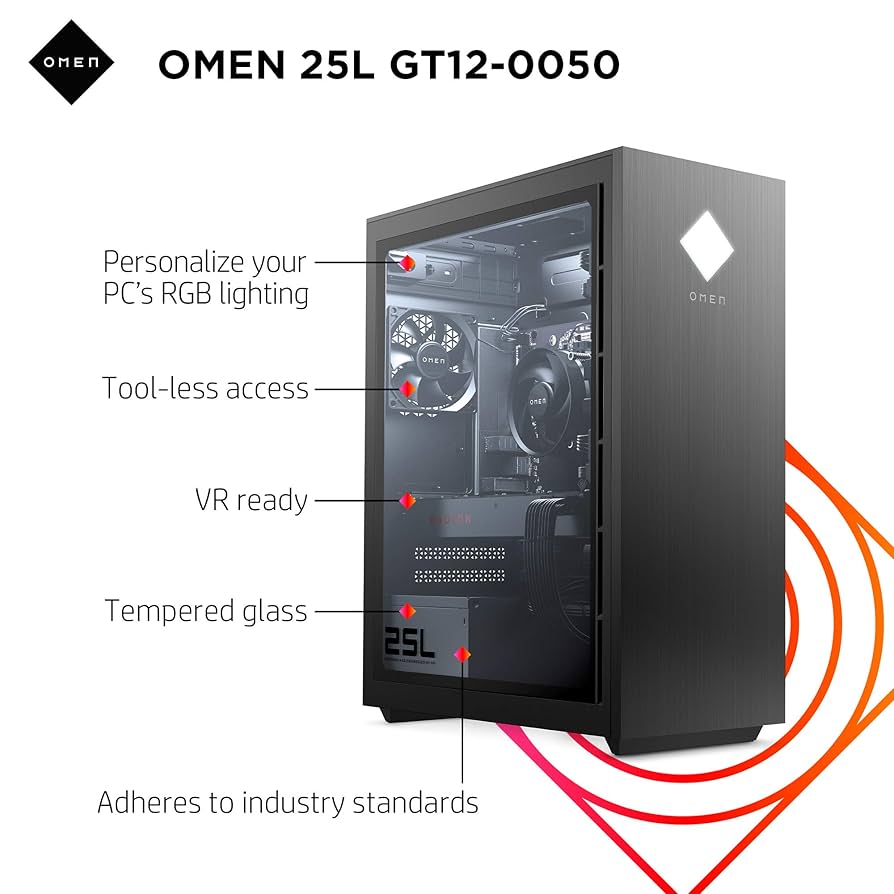 HP OMEN 25L デスクトップpc Amazon.com: OMEN 25L Gaming Desktop PC, AMD Radeon RX 5700