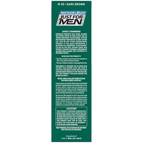 Miniatura 6 de JUST FOR MEN Color Gel Bigote  Beard M-45 marrón oscuro 1 cada uno paquete de 2