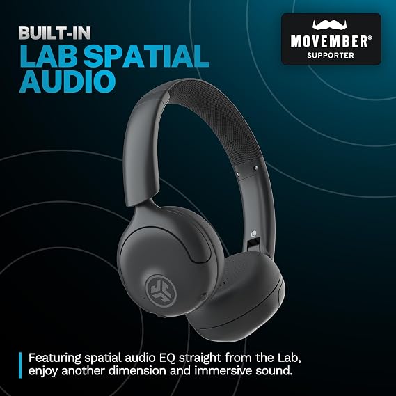 JLab, Go Lux ANC, On Ear Headphones, Active Noise Cancelling, Bluetooth, Graphite