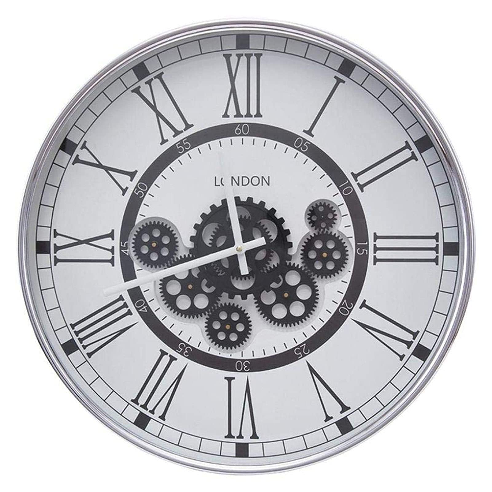 Horloge extérieure en fer forgé étanche style industriel pour grand jardin