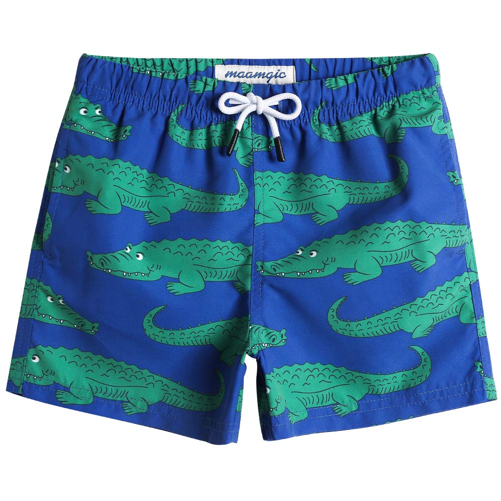 MaaMgic Little Boys' Beach Trunk Toddler Swim Shorts Animal Patterned Boardshorts Lightweight Beach Shorts Adjustable Waist Great for All Ages — view 22