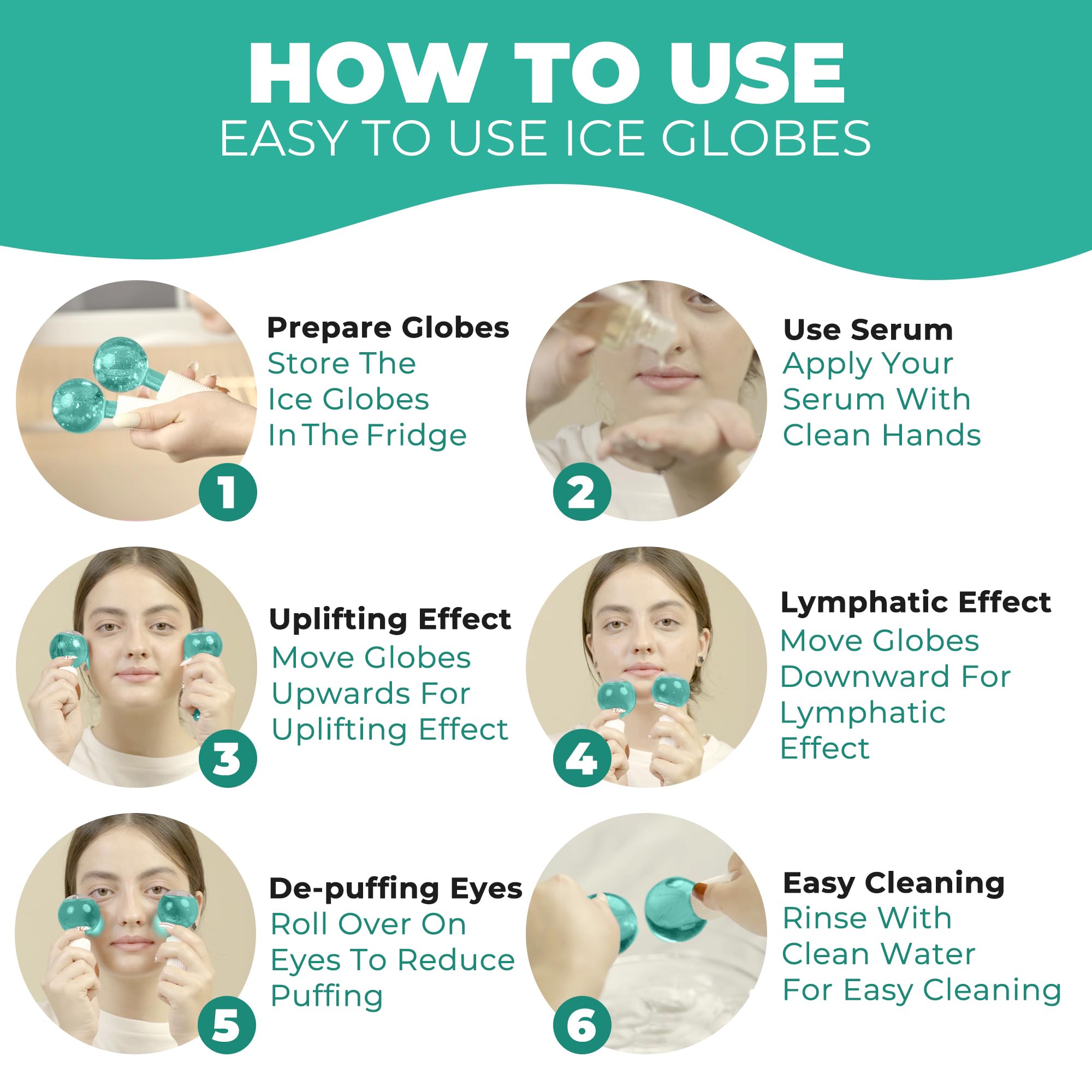 Eiskugeln für das Gesicht, 2 Stück, Verbesserung der täglichen Schönheit mit Eiskugeln für Gesichtsbehandlungen, Hautstraffung und Anti-Aging, perfekte Gesichts-Eiskugeln für Schwellungen und Falten