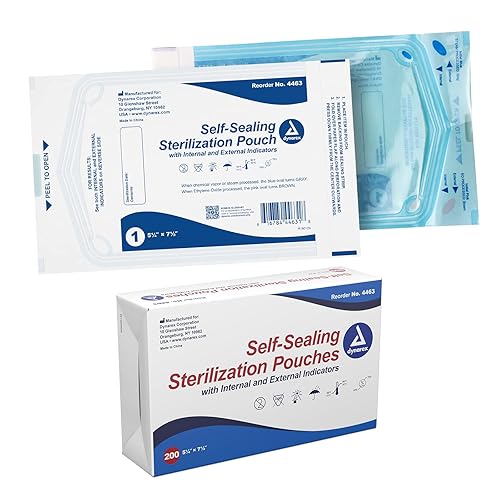 Miniatura 30 de Dynarex Bolsas de esterilización - Bolsas de autoclave autosellantes para herramientas médicas, dentales, de tatuajes y cuidado de uñas, cubierta