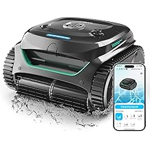 WYBOT C2 Robotic Pool Cleaner Cordless, APP Schedule, 180Mins Runtime, Dual Filtration, Powerful Suction, Walls and Waterline Cleaning Vacuum, Smart Navigation for Inground Pools up to 2152sq.ft