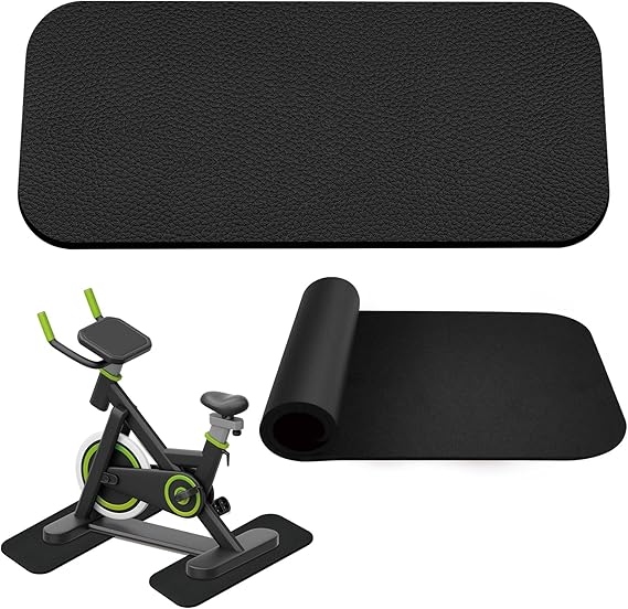 2 Pezzi Tappetino Protezione Pavimento per Attrezzi Fitness 28 x 70 cm, Tappetino di Protezione per Pavimento, Tappetino Antivibrazione Spessore 6 mm, Tappeto Tapis Roulant