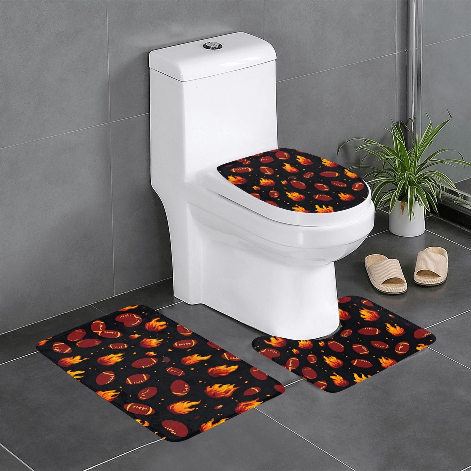 Tapis de bain football absorbant pour éviter les sols glissants