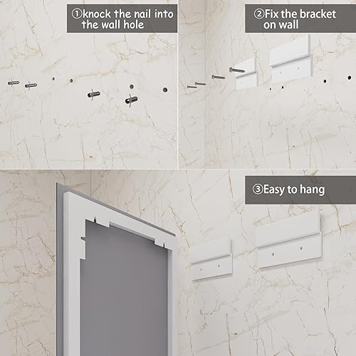 Miniatura 6 de OKPAL Espejo de baño LED de 40 x 36 pulgadas para pared, espejo de baño iluminado con luz frontal regulable, antivaho, a prueba de roturas,