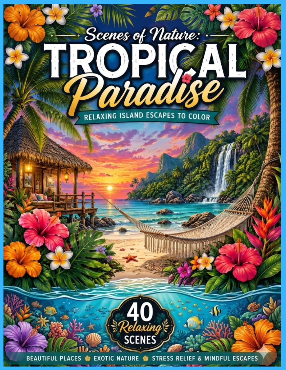 Scenes of Nature: Tropical Paradise: Relaxing Island Escapes to Color