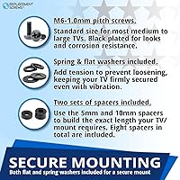 Vista 3 de Tornillos de montaje en pared para TV M6 de 1.181 in - Kit de accesorios de montaje universal métrico M6 - Incluye arandelas y espaciadores