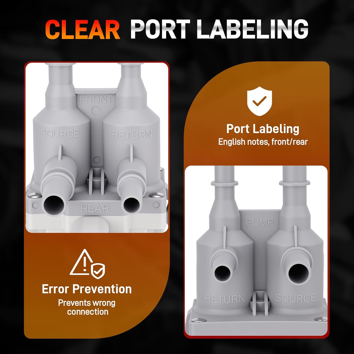 6-Port Fuel Tank Selector Valve Compatible with 1994-2015 Ford F-Series Super Duty Diesel Trucks F250 F350 F450 F550,Replaces 6C3Z9189A F5TB9F271AA 6005966,Fuel Tank Selector Valve Assembly