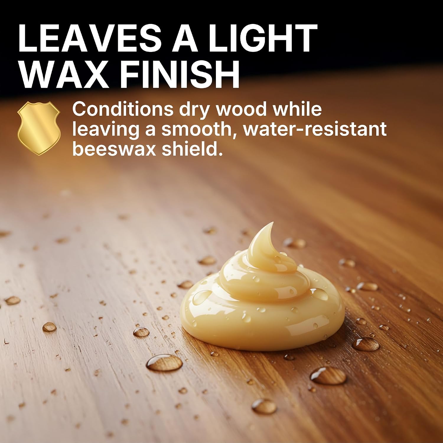 Natural Wood Polish & Conditioner with Orange Oil - Beeswax Furniture Polish and Cleaner, Oil & Wax Blend for Furniture, Cabinets, Tables, Doors & Trim, Enhances Color & Grain, Wood Care, 8 fl oz