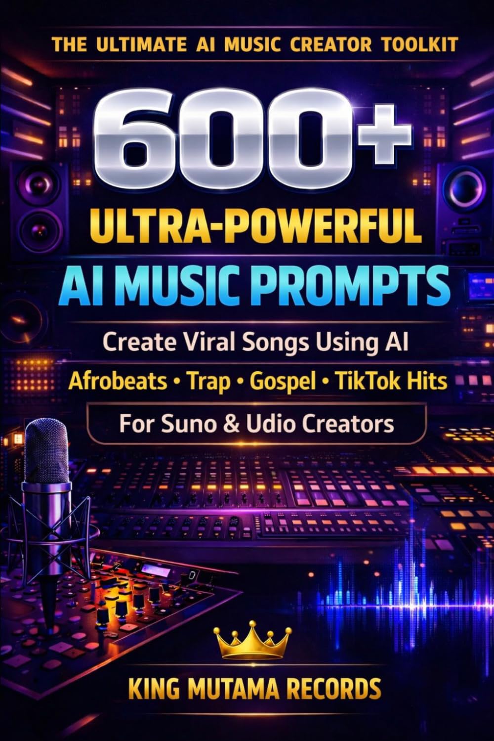 600+ ULTRA-POWERFUL AI MUSIC PROMPTS: Create Viral Songs, Build Hit Music Fast, and Master AI Music Creation Like a Pro