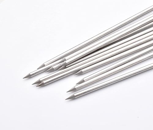 Miniatura 3 de HONSHEN Brochetas de metal de 10 pulgadas, pinchos de barbacoa de acero inoxidable, pinchos de Kabob Shish Kebab Kabob 12 piezas