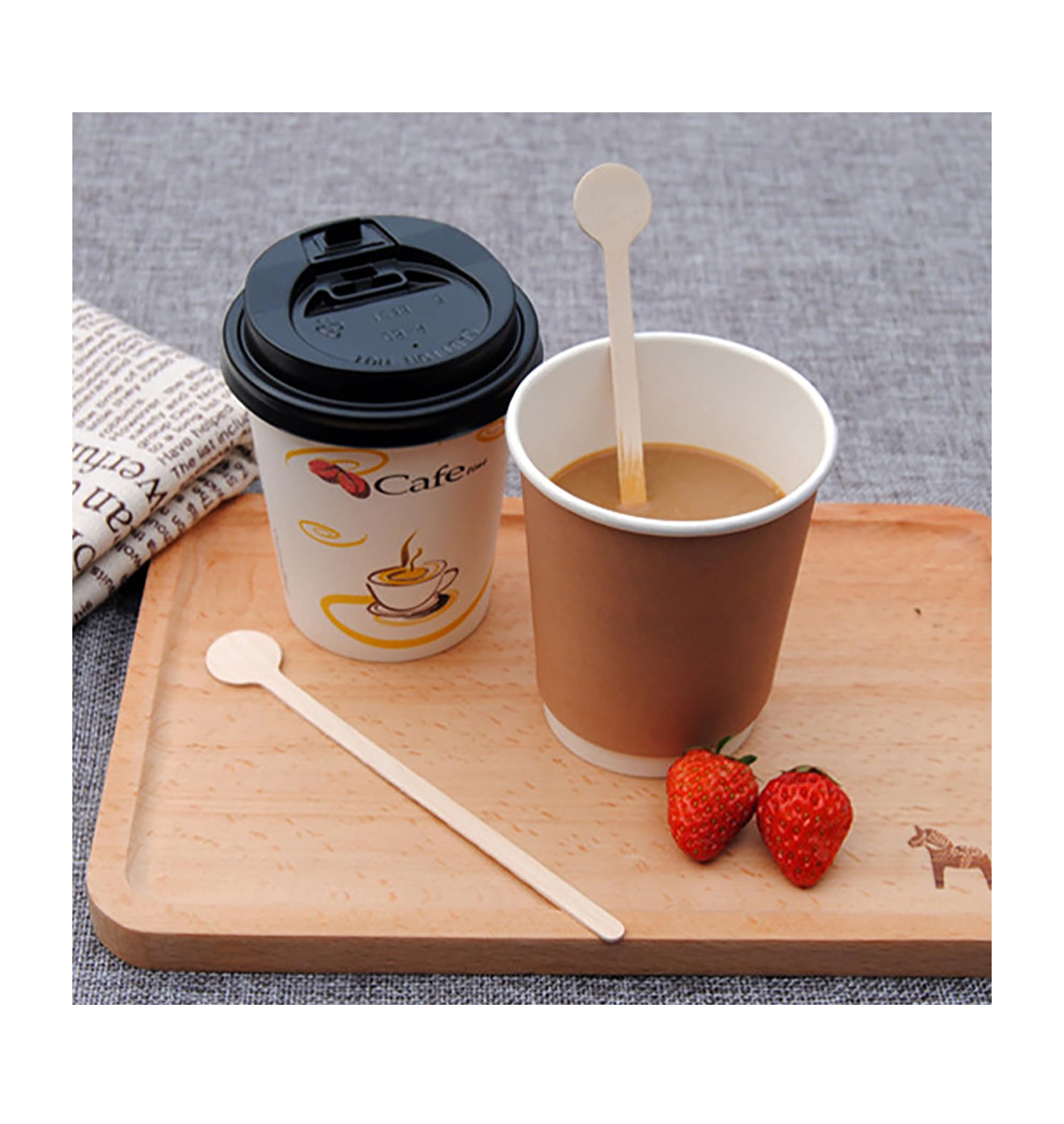 Generic Custom Wooden Coffee Stirrers,Personalized Stir Sticks,Engraved Cocktail Stirrers for Coffee Whiskey Beverage for Wedding,Birthday,Bridal or Baby Shower,Corporate Event. (15.2X2.8 CM)