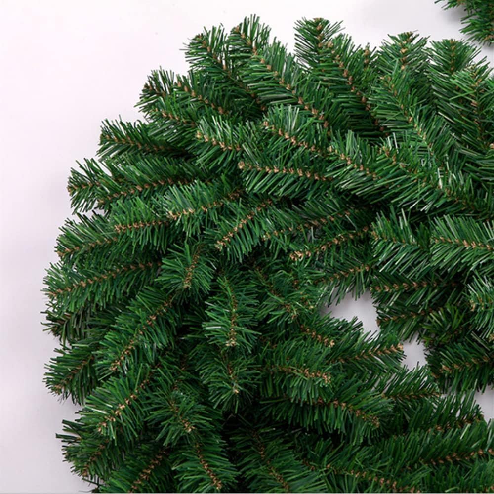 Ghirlanda natalizia decorativa in pino artificiale, 2,7 m, per la casa, per scale e tavoli, aspetto naturale, decorazione per interni ed esterni (2,7 m, 300 teste)