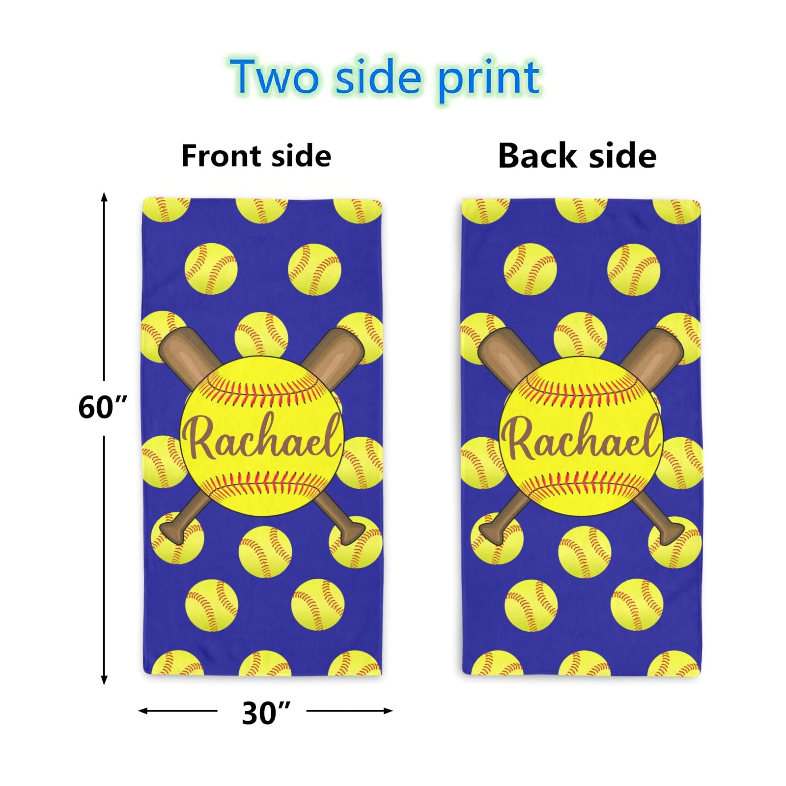 BY LORA Embroidered Terry Cotton Bath Towel for Bath, Shower - Personalized Gift - Nautical Teal Color Towel - Silver Script Initial B