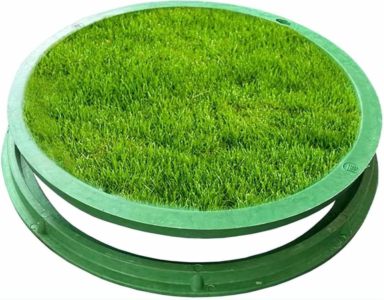 Ndlhxkfrp One Color Invisible Resin Manhole Covers, Lawn Recessed Manhole Cover, Round And Square, 40-100 Cm(Round 50 * 50Cm/19.7 * 19.7In)