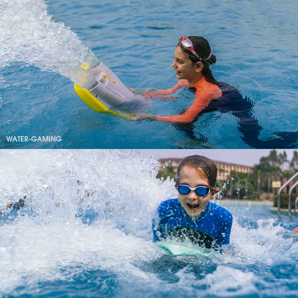 Asiwo Tavoletta da Nuoto elettrico, Nuoto Kickboard Attrezzatura per l'allenamento Kickboard elettrico Piscina per sport acquatici a 3 velocità per adulti e bambini (Giallo)