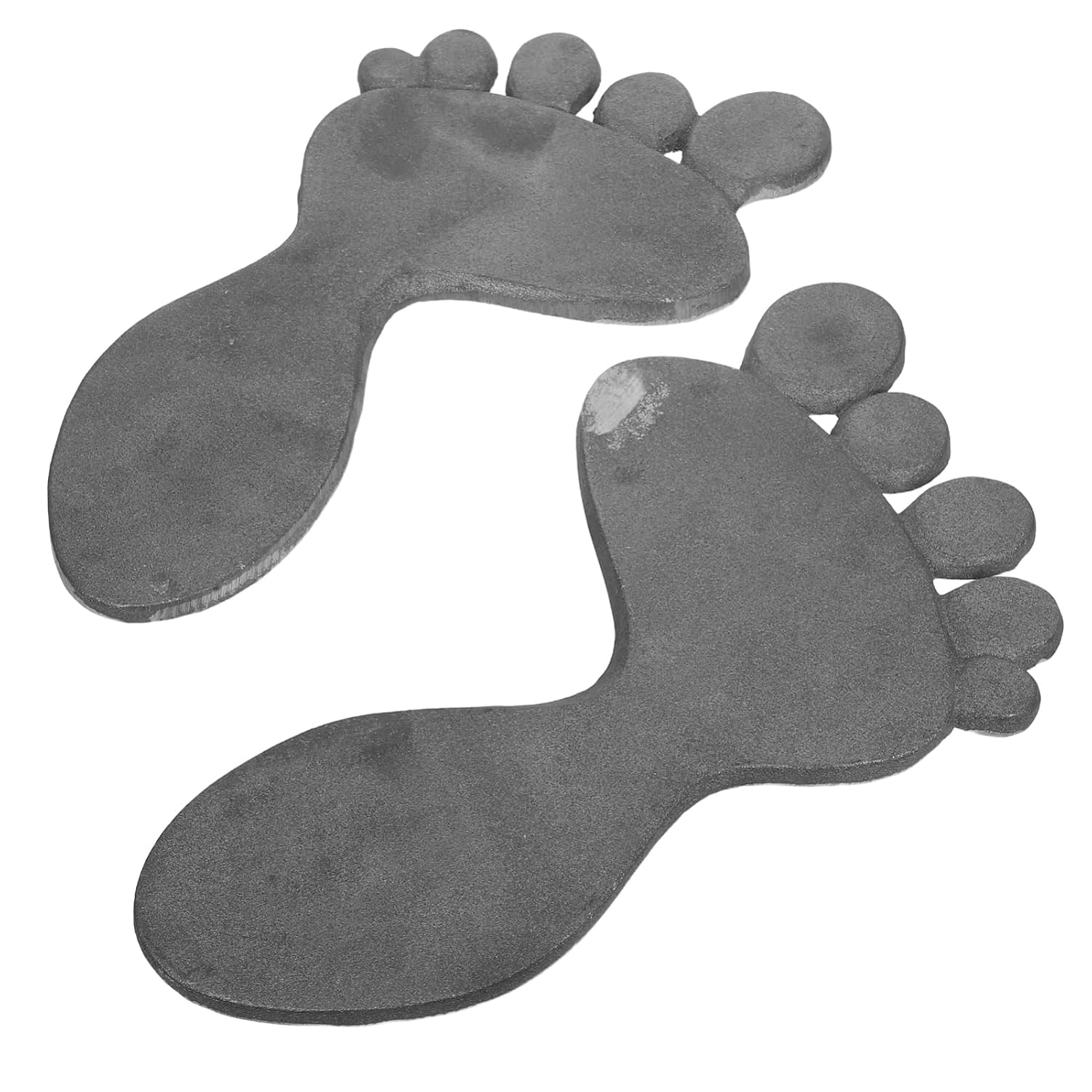 1 Pair Vintage Cast Iron Stepping Stones Weatherproof Footprint Mats for Lawn Walkways Path Markers Effortless Setup for Outdoor Landscaping